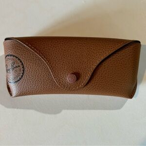 Ray Ban Sunglasses Glasses Snap Authentic Luxottica Pebbled Brown CASE ONLY Used